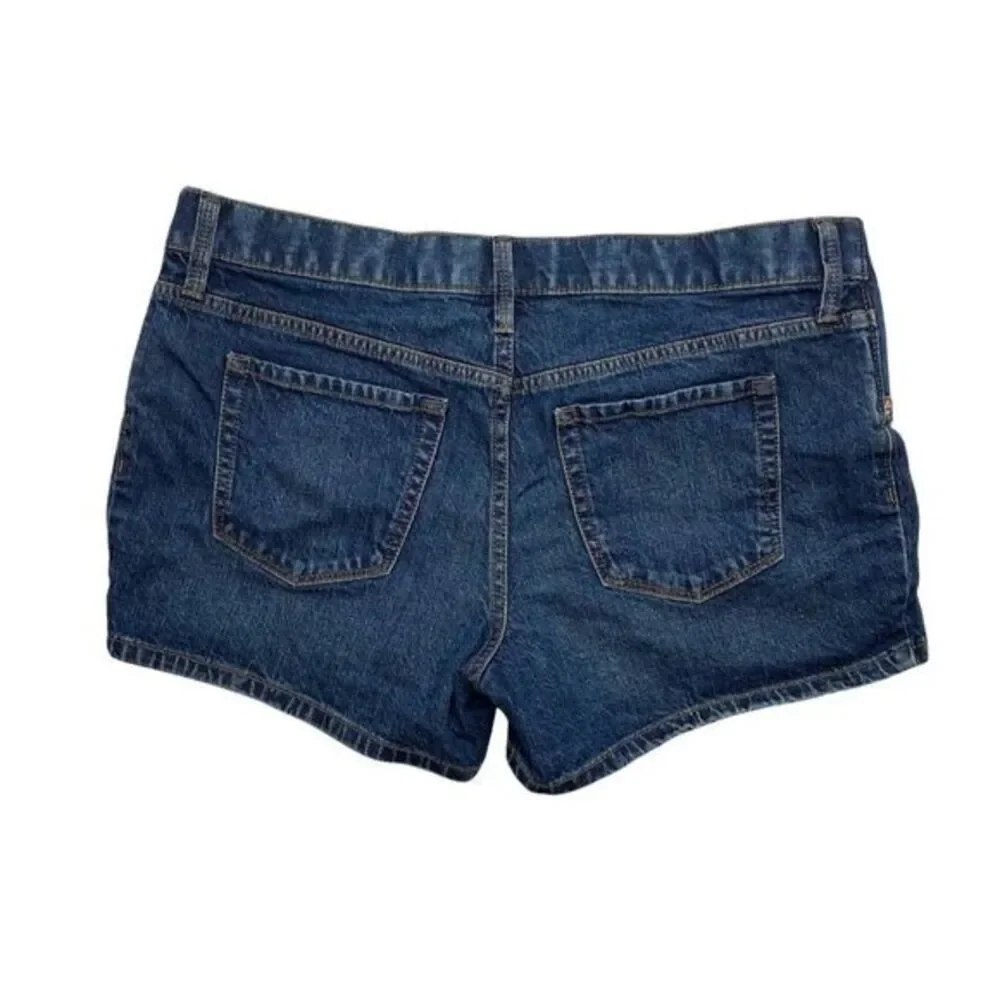 Maternity Side Panel Jean Shorts Women's 6 Small‎ Faded Blue Stretchy Denim NEW